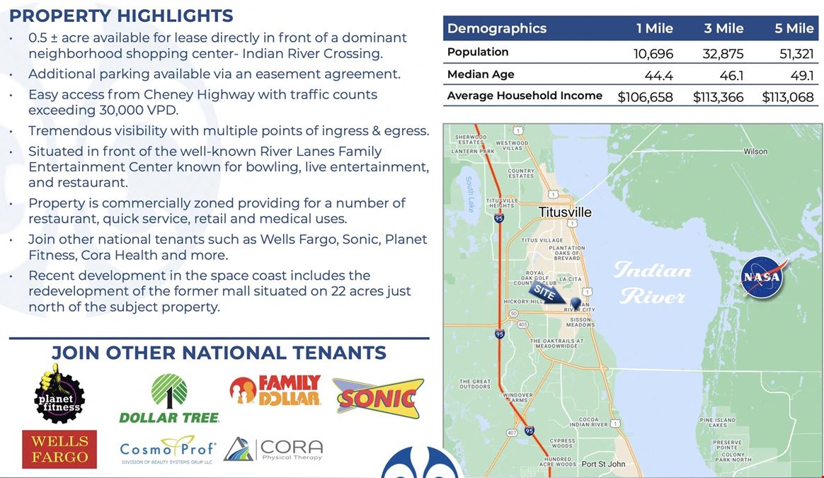 Half Acre +/- Ground Lease