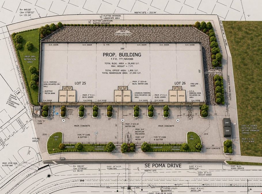 28,800sf Industrial Build to suite with Outdoor Storage
