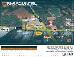 1.28 Acre Pad Ready Site | Parker's Kitchen Residual