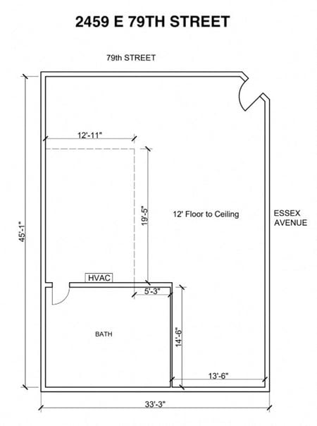 Preview of Retail space for Rent at 2459 East 79th Street
