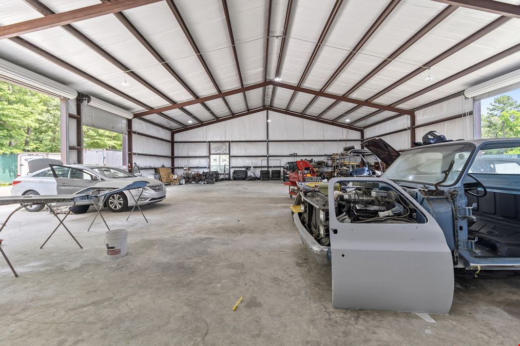 Hwy 105 Frontage – ±1 Acre with  Industrial Building for Commercial or Mixed-Use
