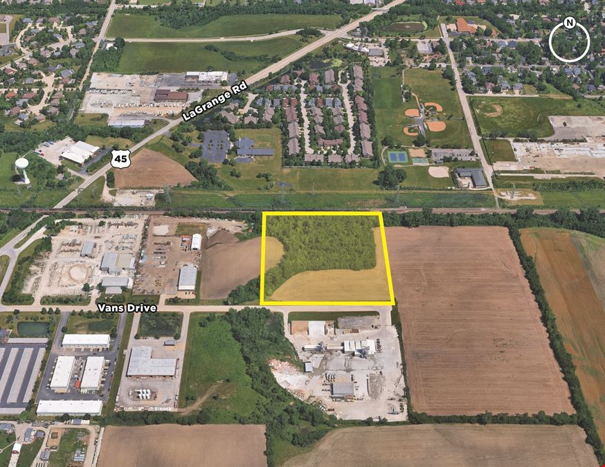 Vans Dr. & US 45 | ±10 AC Land Zoned I-2 in Will County for Sale