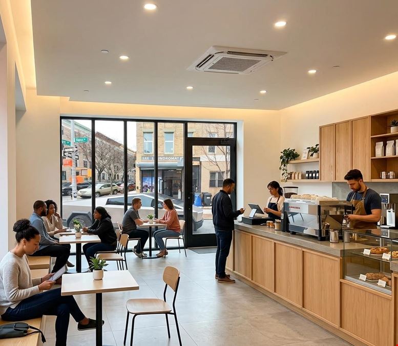 600 SF | 115 Rogers Avenue | Prime Corner Retail Space With Brand New Glass Storefront for Lease