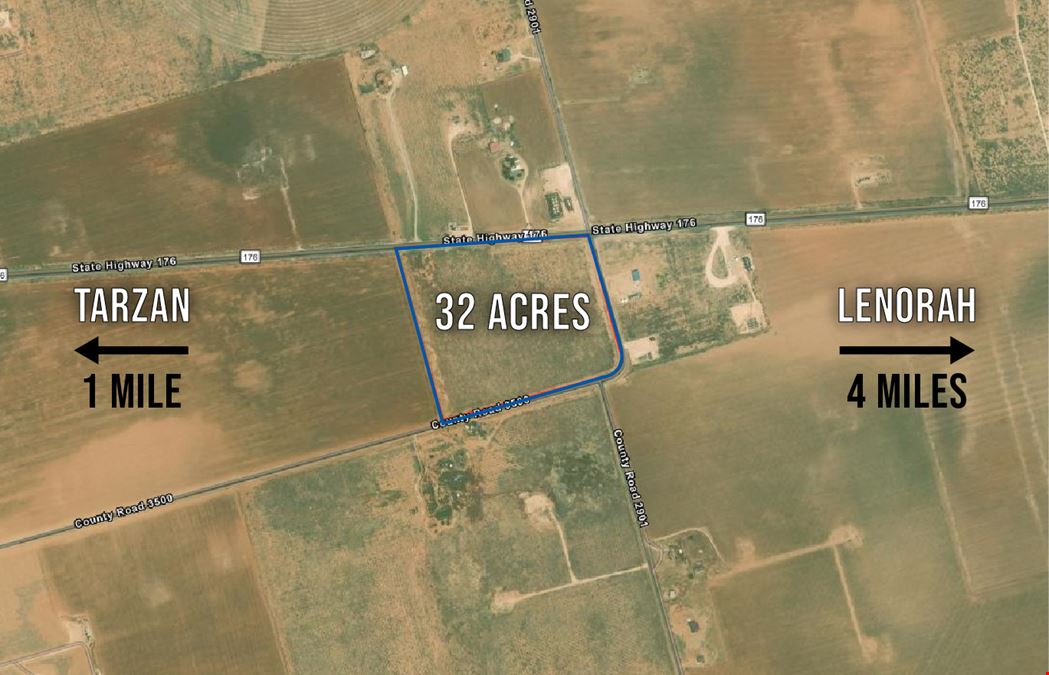 32 Acres on FM 176 in Martin County