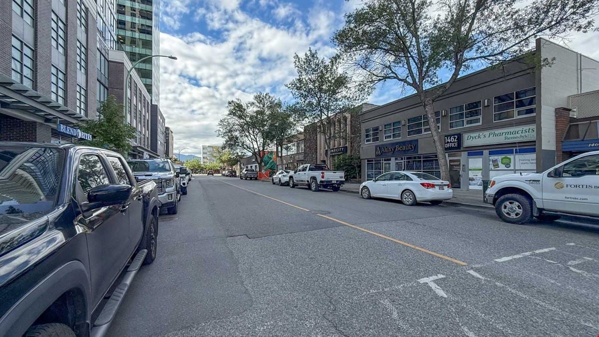 Flexible 2nd floor commercial space totalling 763 SF on St. Paul Street in Kelowna’s downtown core.