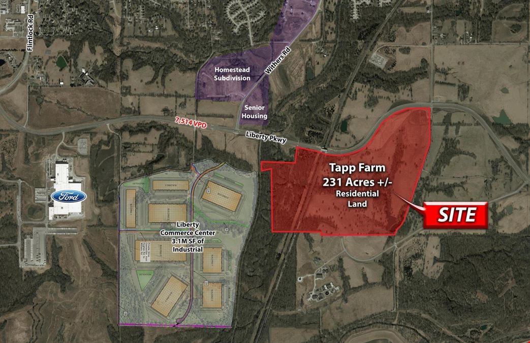 231 Acres - Residential Land - Liberty, MO (Tapp Farm)