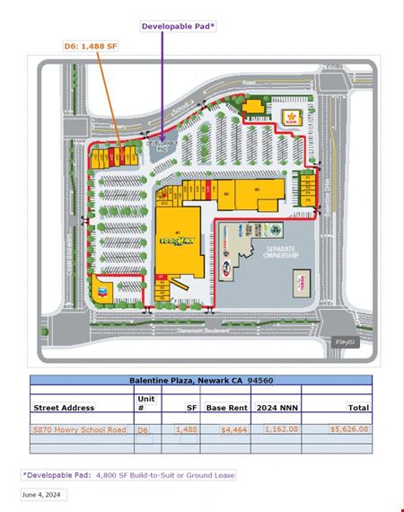 Preview of Retail space for Rent at 39958 Cedar Boulevard