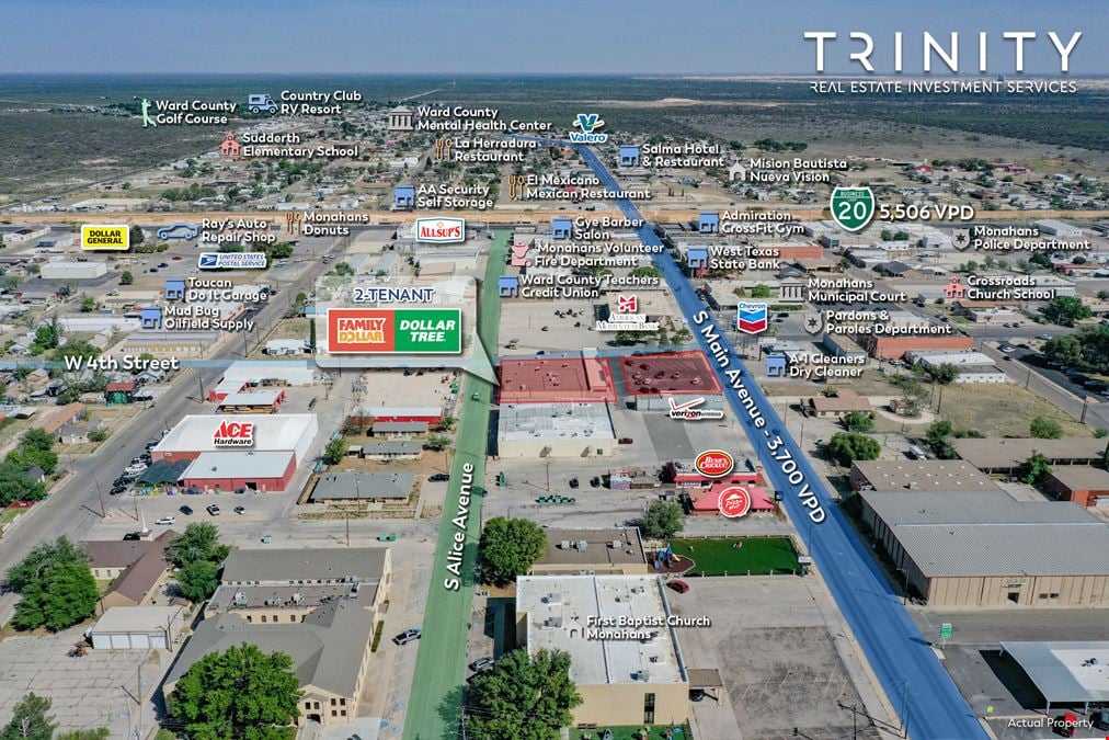 2-Tenant Texas Family Dollar & Dollar Tree – Separate Leases