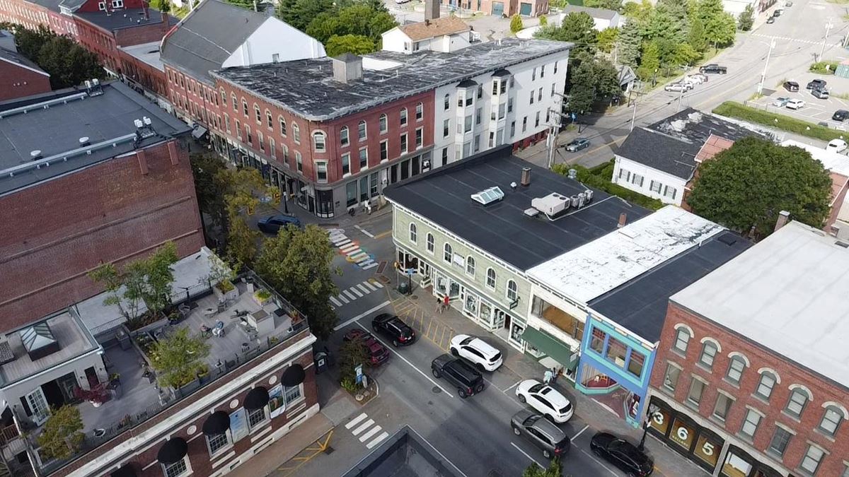 Corner Lot Mixed-Use Building