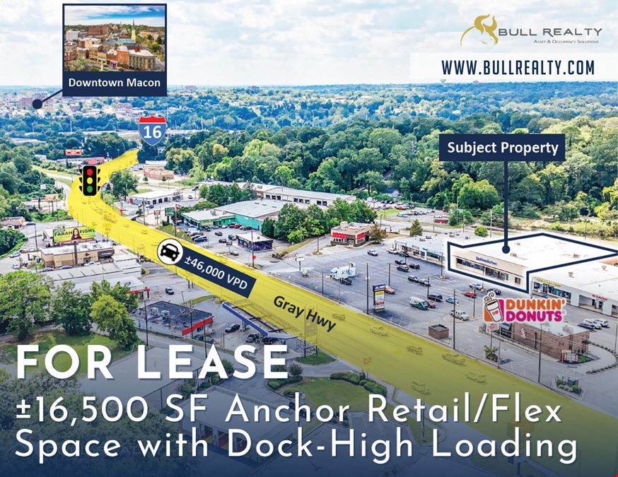 ±16,500 SF Anchor Retail/Flex Space with Dock-High Loading