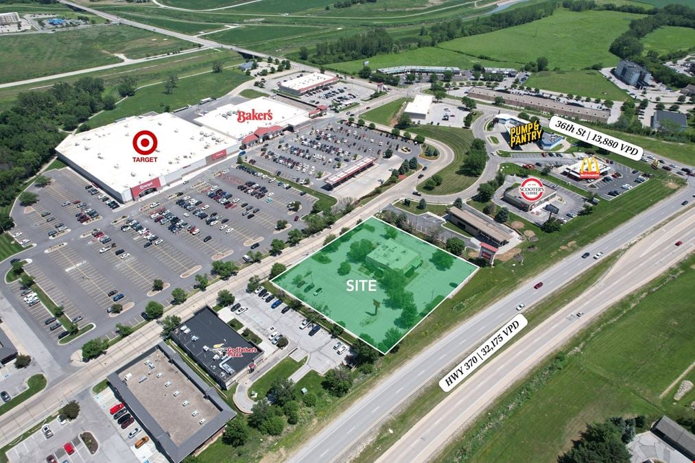 Retail pad with former Village Inn