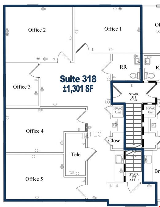 Fairmont Office Park | ±1,301 SF Class A Office Condominium | for Lease