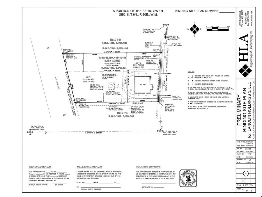 Highway 395 Frontage Industrial Land