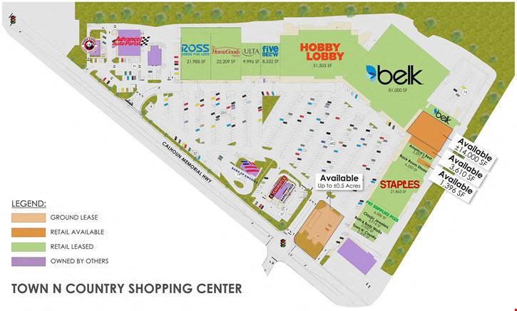 New Retail Outparcel and Junior Box Availabilities in Easley, SC