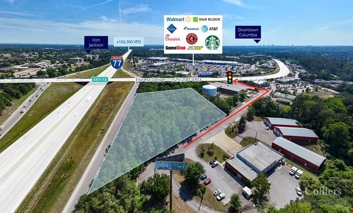 ±2.3-Acre Commercial Opportunity with I-77 and Forest Drive Visibility | Columbia, SC
