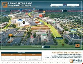 2 Prime Retail Pads | Signalized Corner | 40K VPD
