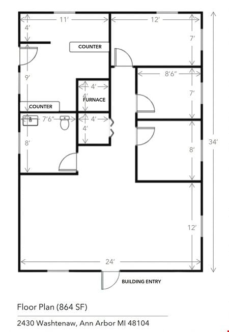 Preview of Office space for Rent at 2430 Washtenaw Avenue