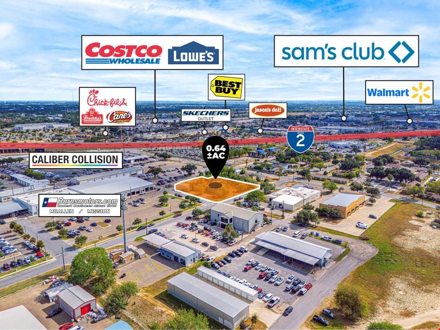 0.64 ± AC | Redevelopment Opportunity | Zoned C-3 | McAllen, TX