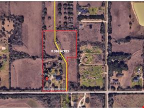 8.386 Acre Katy Comm & Res Land Dev Opp- existing updated 4034sf SFR, 1152sf MH