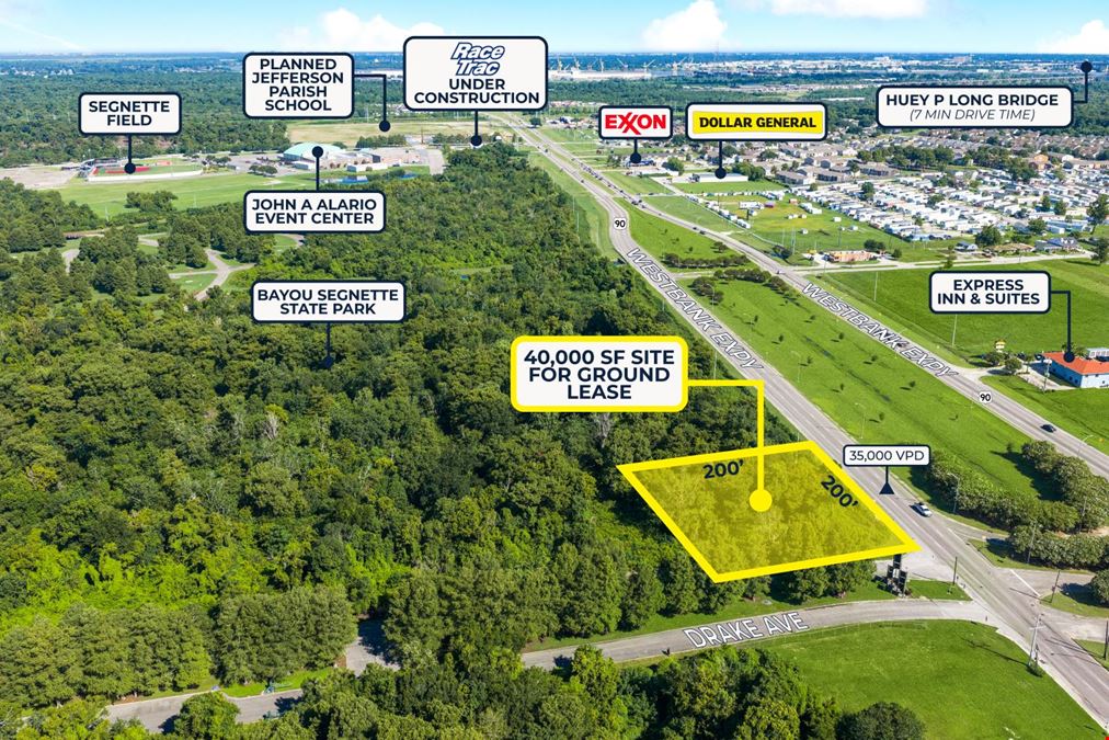 Westwego Land for Ground Lease
