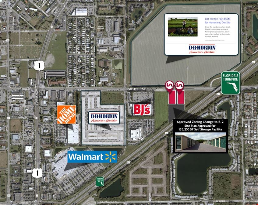 2 Retail Outparcels Near Homestead Big Box Retailers