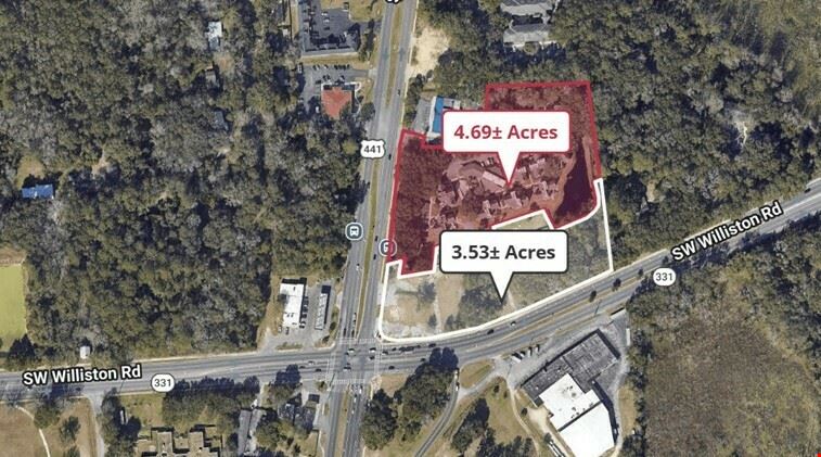 Two Adjacent Parcels | 4.69± Acre Redevelopment Opportunity - SW 13th Street & Williston Road
