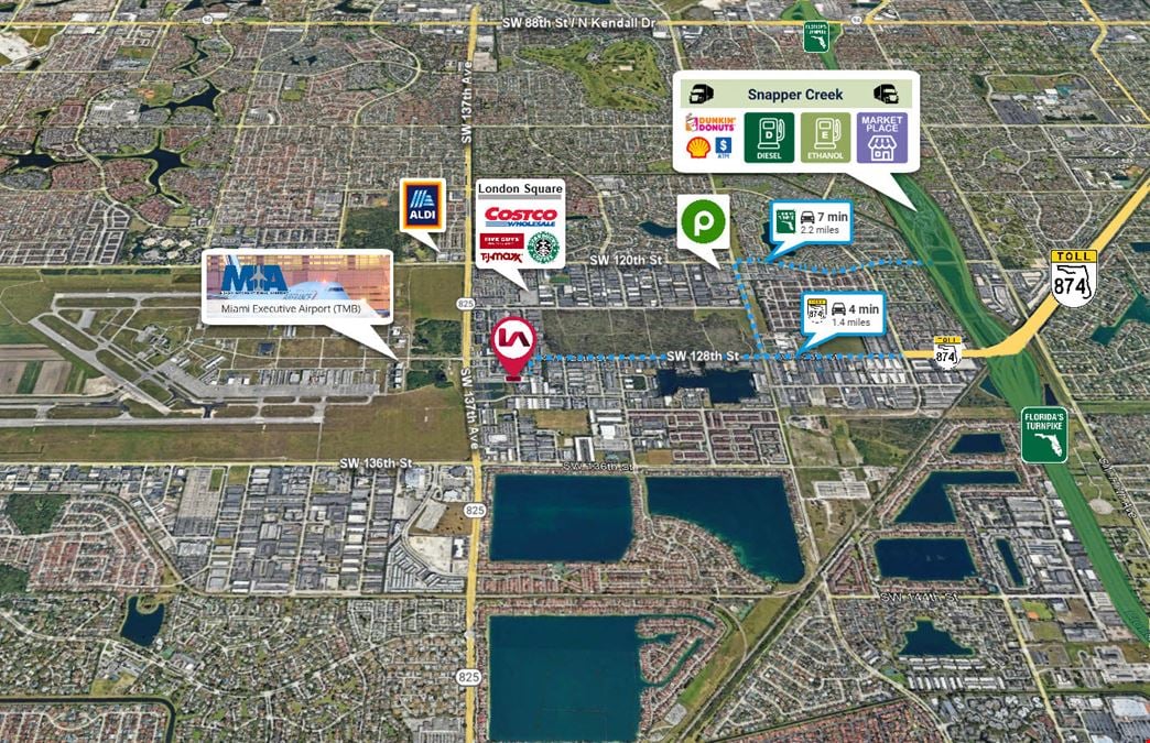 Kendall-Tamiami Warehouses Near Miami Executive Airport