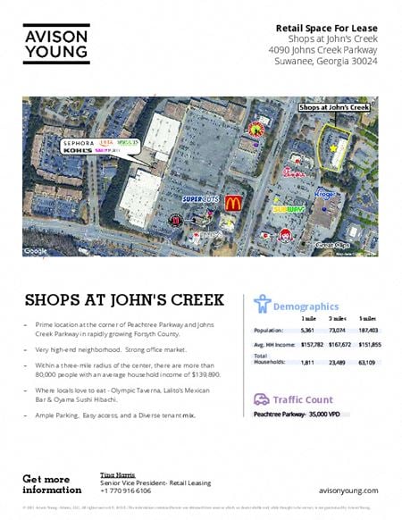 Preview of Retail space for Rent at 4090 Johns Creek Pkwy