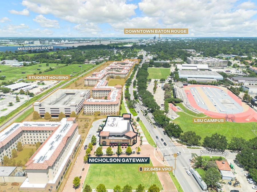 Nicholson Gateway: 2,491 SF Restaurant Sublease on LSU Campus
