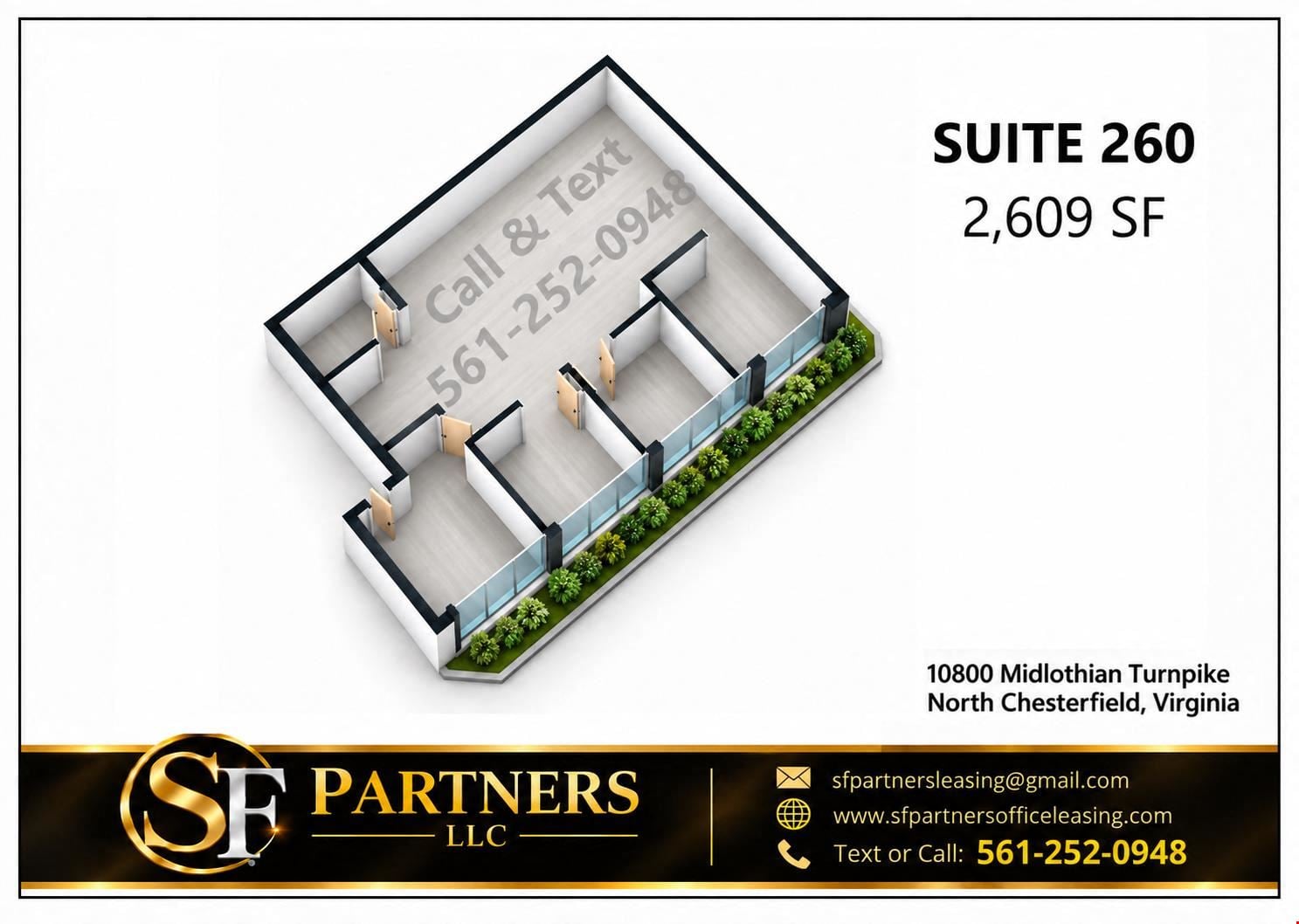 2609 SF Suite 260 Professional Office Space