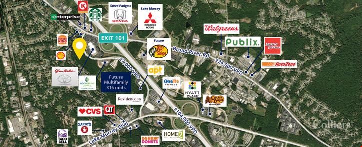 ±12.38 Acres fronting Columbiana Drive near I-26 | Irmo, SC