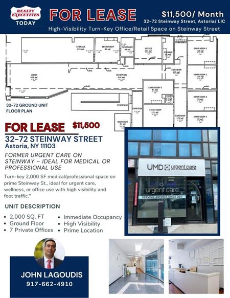 Preview of Office space for Rent at 3272 Steinway St