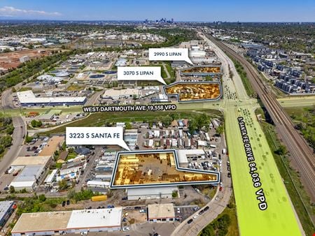 Preview of VacantLand space for Sale at 2990 & 3070 S Lipan St, 3223 S Santa Fe Dr