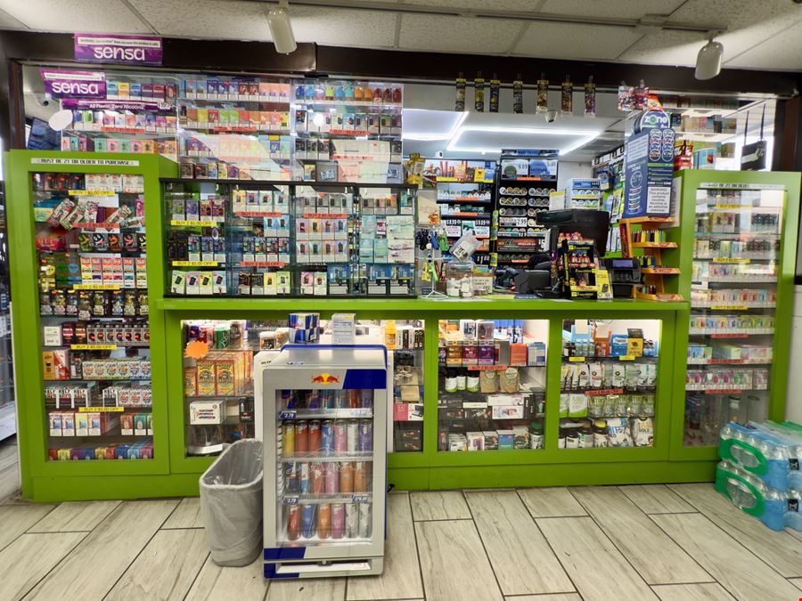 Corner Gas Station with 8 Pumps