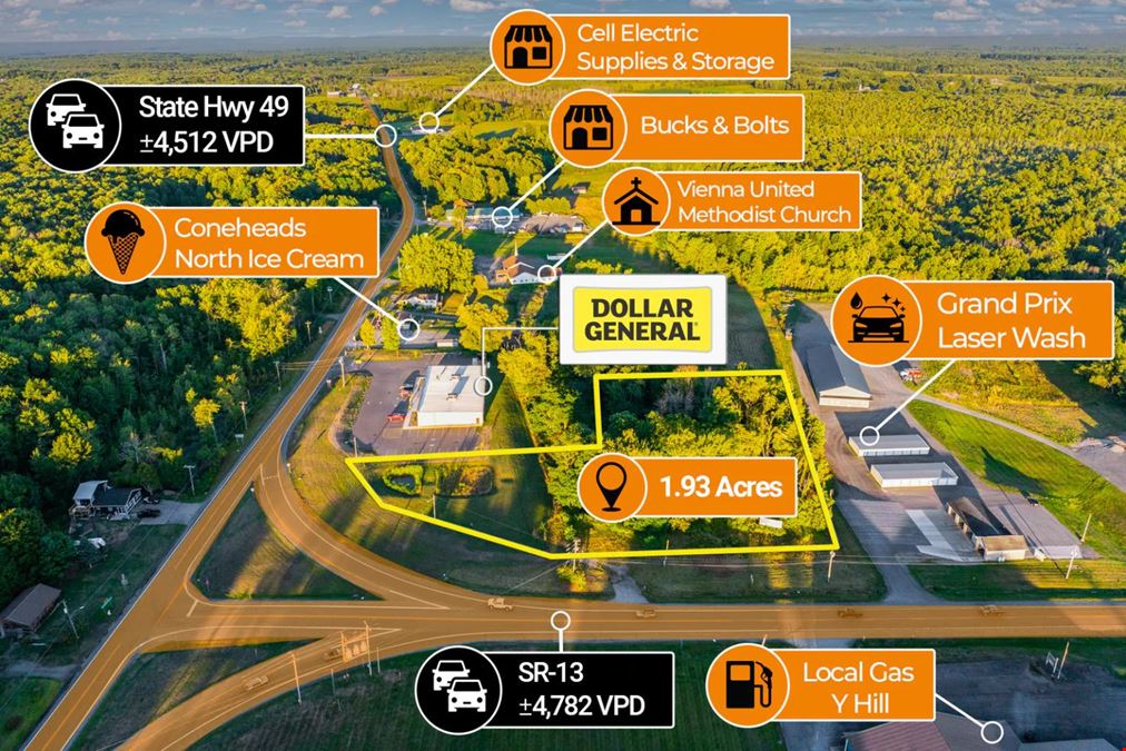 $1 Auction – 1.93 Acre Commercial Site | 9K VPD | Routes 13 & 49 | Oneida Lake Area