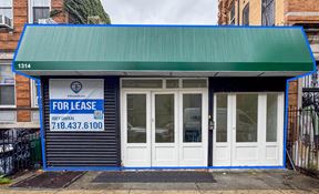 550 SF | 1314 Bergen Street | Vanilla Box Retail Office Space with Glass Frontage for Lease