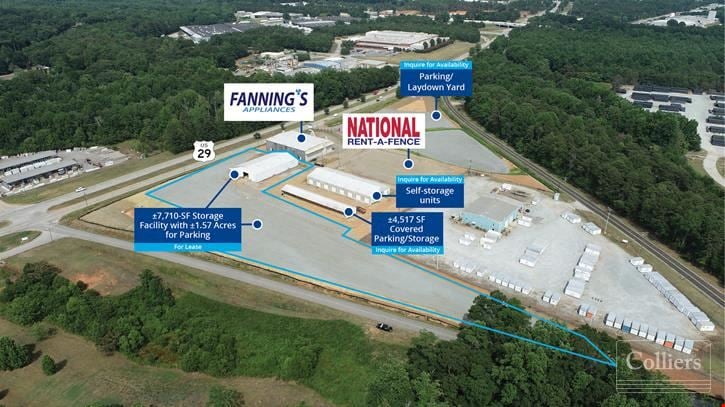 ±7,710-SF Storage Facility with ±1.57 Acres of Secured Parking