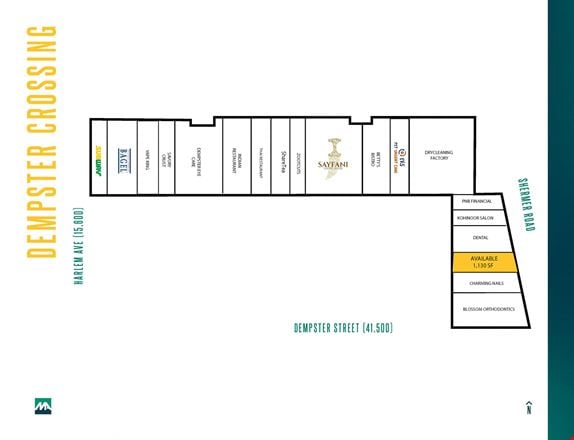 Preview of Retail space for Rent at  Dempster St & Harlem Ave