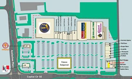 Preview of Retail space for Rent at 1208 Capital Circle Southeast