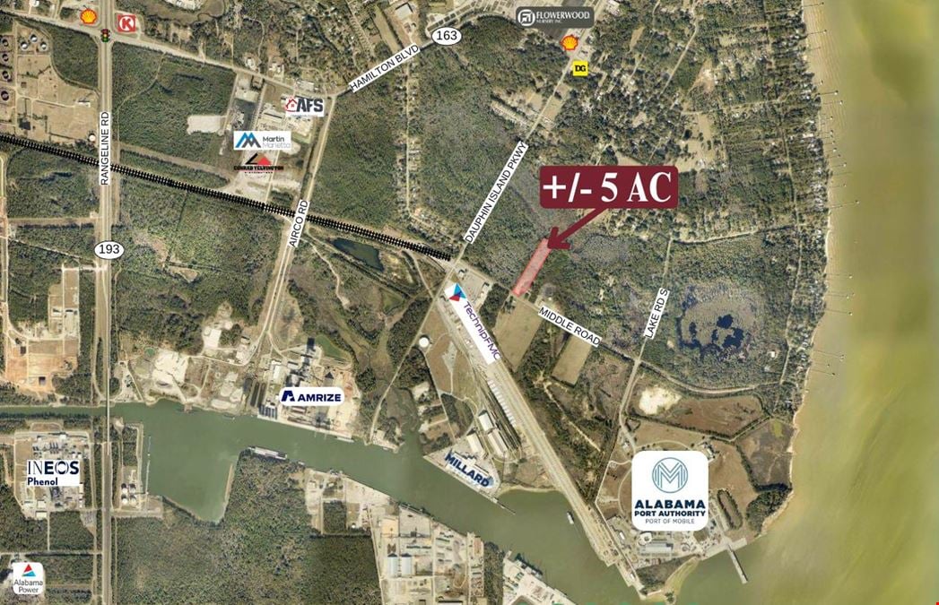 +/-5 Acres near Middle Bay Port