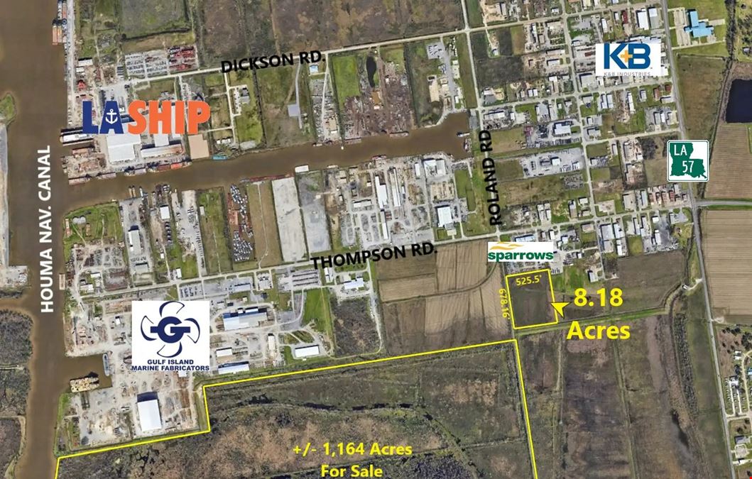 1164 Acres of Recreational/Industrial Land on HNC in Houma