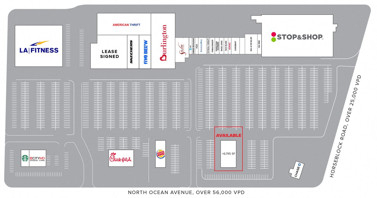 Freestanding Restaurant Available 1/4 Mile North of the Long Island Expressway - Stop & Shop Anchored Expressway Plaza