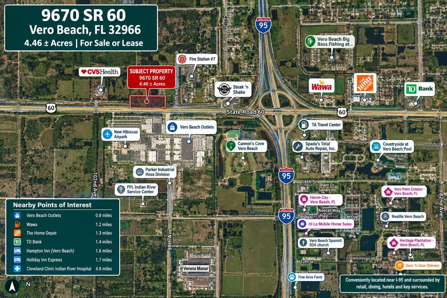 4.46+/- Acre Commercial Ground Lease | SR 60