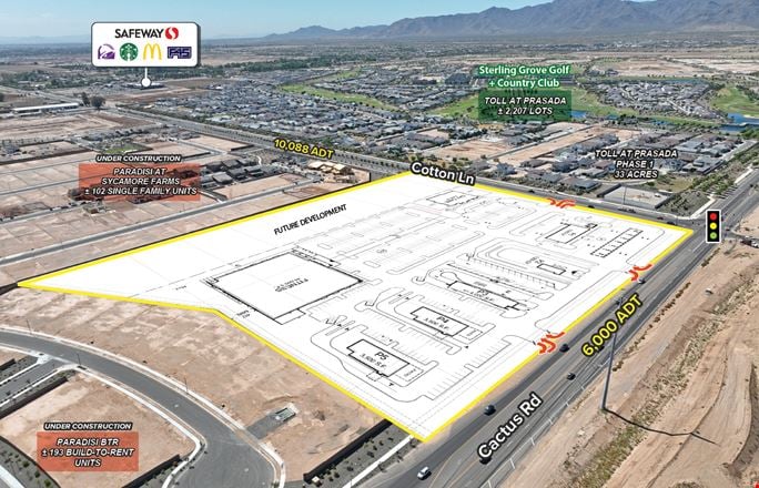 Preview of VacantLand space for Rent at SEC Cactus Rd & Cotton Ln