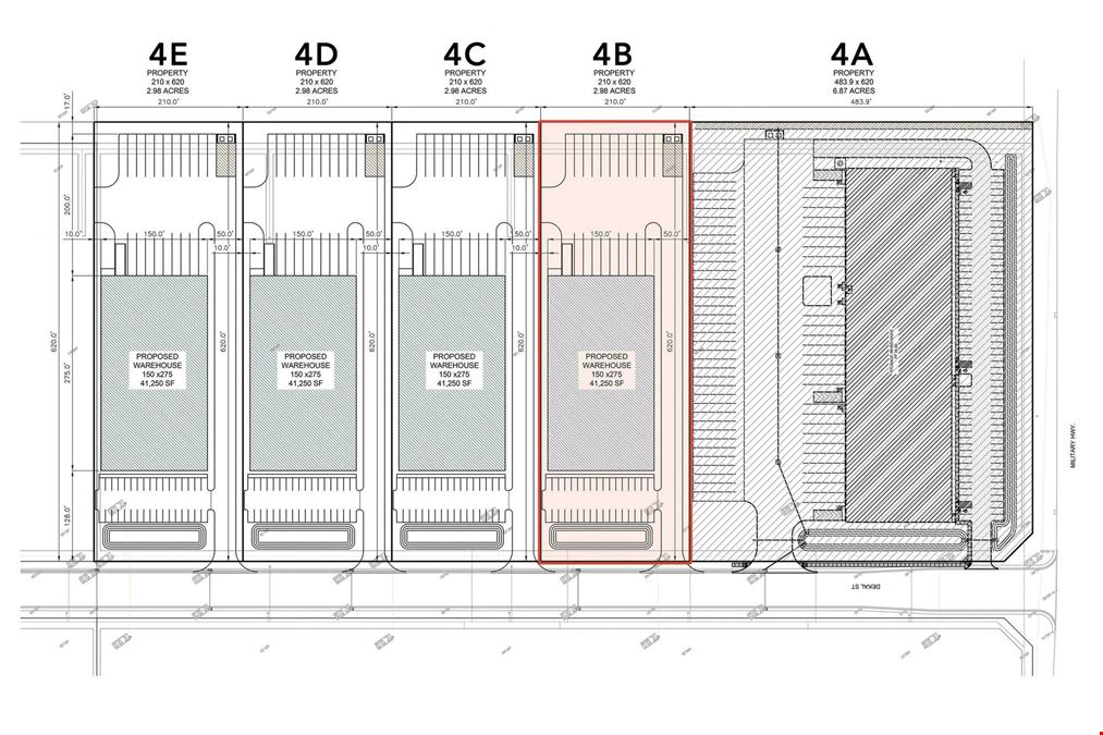 890 E. Military Highway (4B, 4C,4D, & 4E)