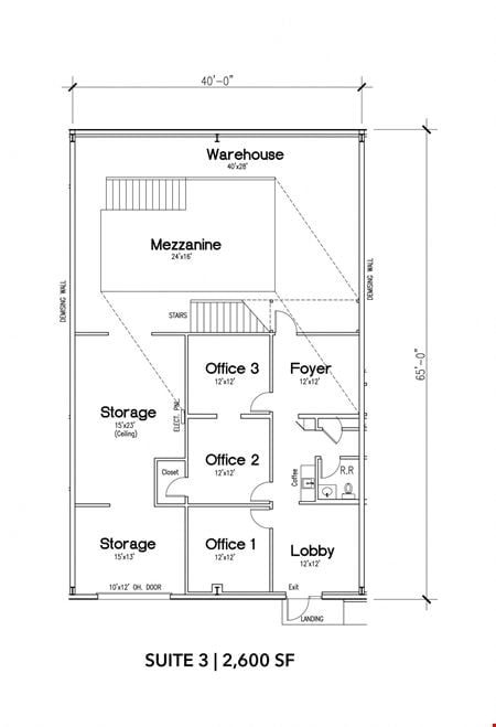 Preview of Industrial space for Rent at 8850 Windfern Rd (Suites 3 and 4)
