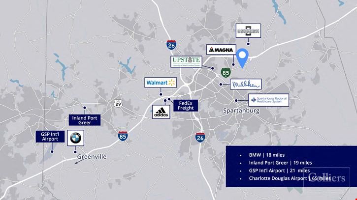 ±10.45 Acres Along Business I-85 Offering a Strategic Build-to-Suit Opportunity Near Corporate Center