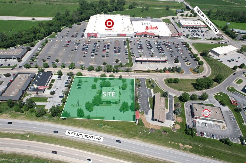 Retail pad with former Village Inn