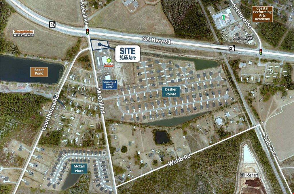 ±0.66-Acre Retail Outparcel on GA Hwy 21 | Ground Lease