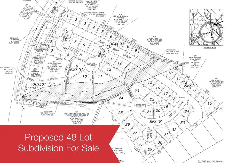 Proposed 48 Lot Subdivision  |  Gray, GA